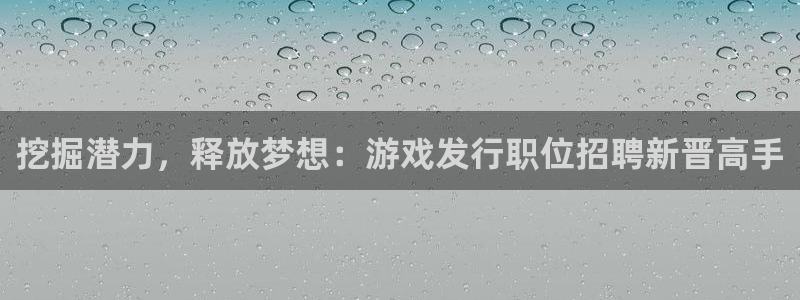 ag街机户外：挖掘潜力，释放梦想：游戏发行职位招聘新晋高手