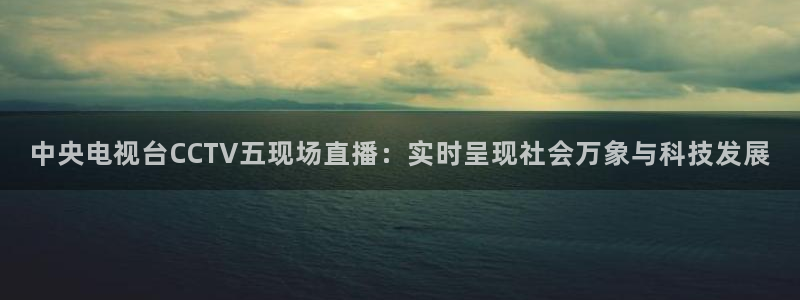 飞速体育直播在线观看：中央电视台CCTV五现场直播：实时呈现社会万象与科技发展